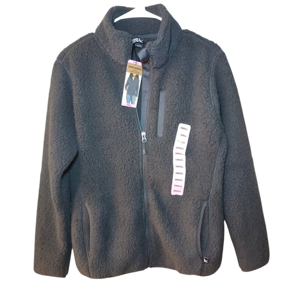 Women's Eddie Bauer Fleece Jacket (Navy Blue) - Small